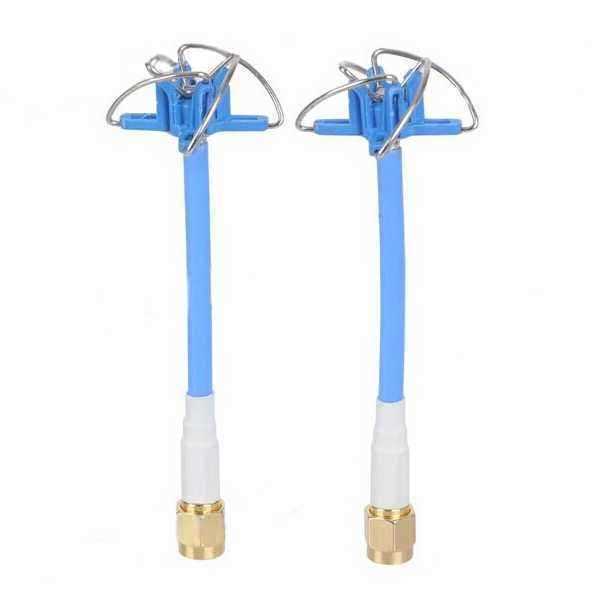 Aomway-58GHz-FPV-4-Leaf-Clover-AV-Transmission-RHCP-Antenna-1-Pair-Blue-Red-wCanopy-For-RC-Drone-961730