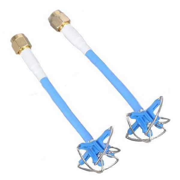 Aomway-58GHz-FPV-4-Leaf-Clover-AV-Transmission-RHCP-Antenna-1-Pair-Blue-Red-wCanopy-For-RC-Drone-961730