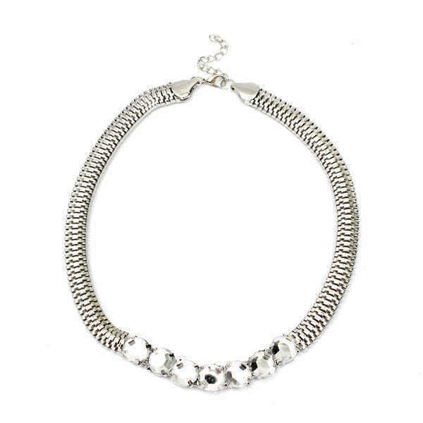 Bib-Silver-Gold-Metal-Crystal-Snake-Chain-Choker-Necklace-For-Women-979132