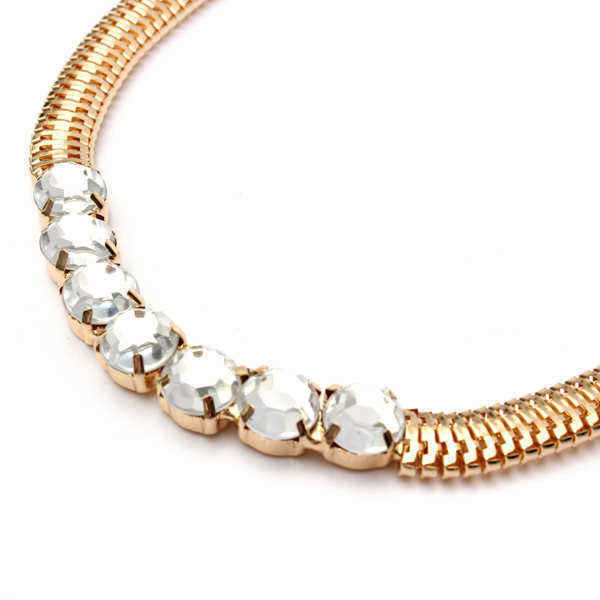 Bib-Silver-Gold-Metal-Crystal-Snake-Chain-Choker-Necklace-For-Women-979132