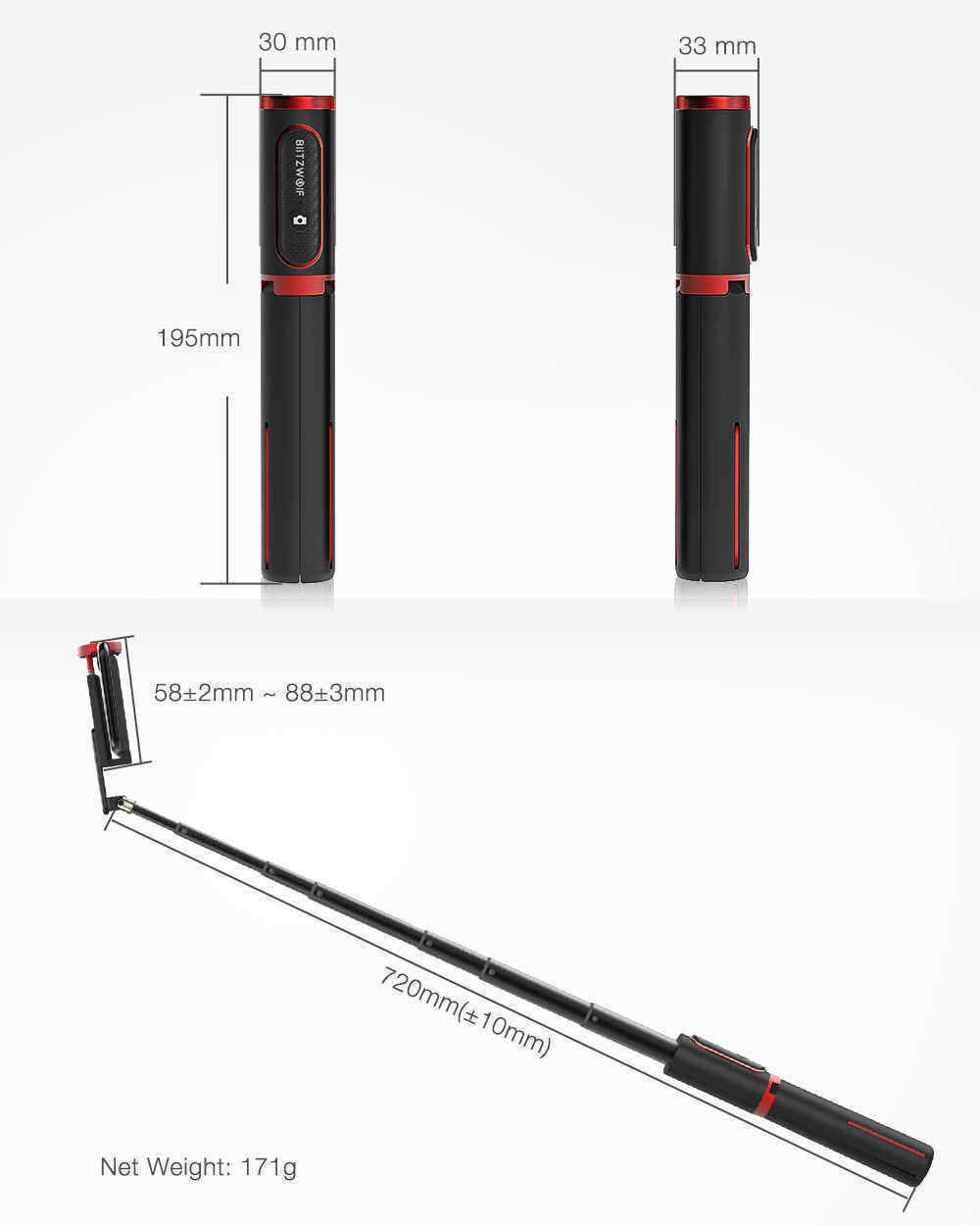 BlitzWolfreg-BW-BS10-All-In-One-Portable-bluetooth-Selfie-Stick-Hidden-Phone-Clamp-with-Retractable--1515460