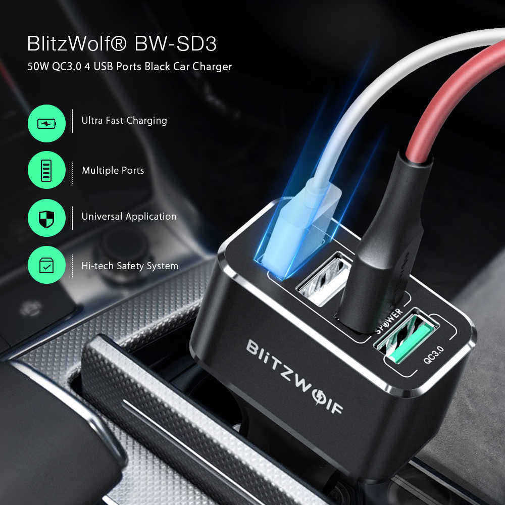 BlitzWolfreg-BW-SD3-50W-4-USB-Ports-QC30-Fast-Charging-Car-Charger-For-iPhone-X-XR-Xs-Xiaomi-Mi8-Poc-1418821