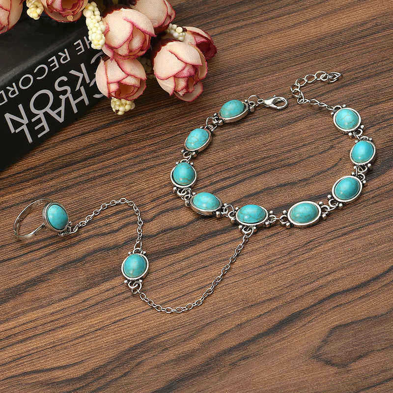 Bohemian-Blue-Turquoise-Ring-Bracelet-Vintage-Alloy-Chain-Bracelet-Women-Jewelry-1159481