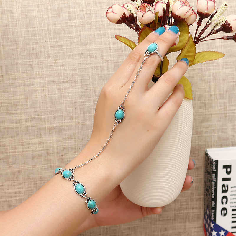 Bohemian-Blue-Turquoise-Ring-Bracelet-Vintage-Alloy-Chain-Bracelet-Women-Jewelry-1159481