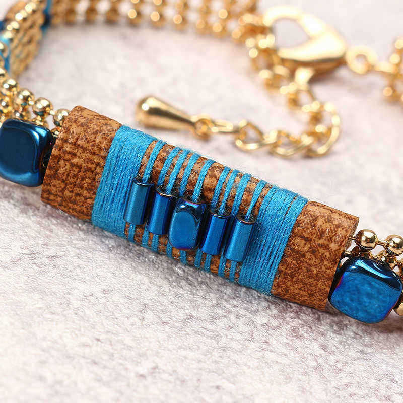 Bohemian-Bracelet-Gold-Plated-Blue-Glass-Bead-Thread-Charm-Adjustable-Bangle-Boho-Jewelry-for-Women-1179134