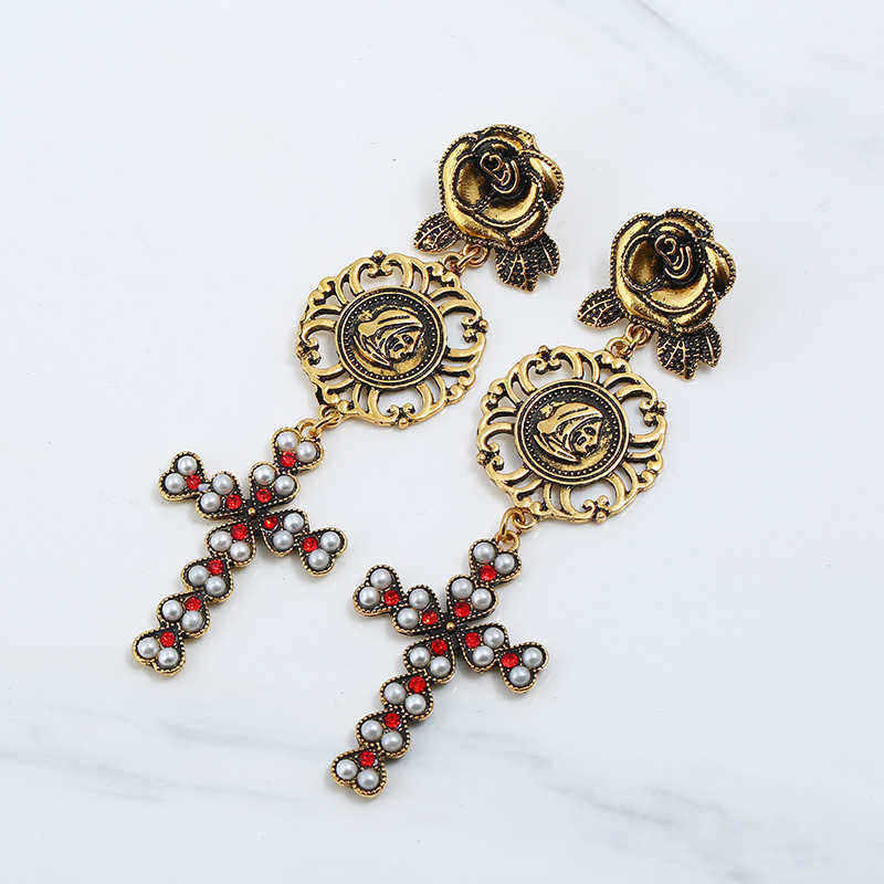 Bohemian-Gold-Plated-Rose-Flower-Cross-Gold-Earring-Drop-Long-Dangle-Earrings-for-Women-1246959