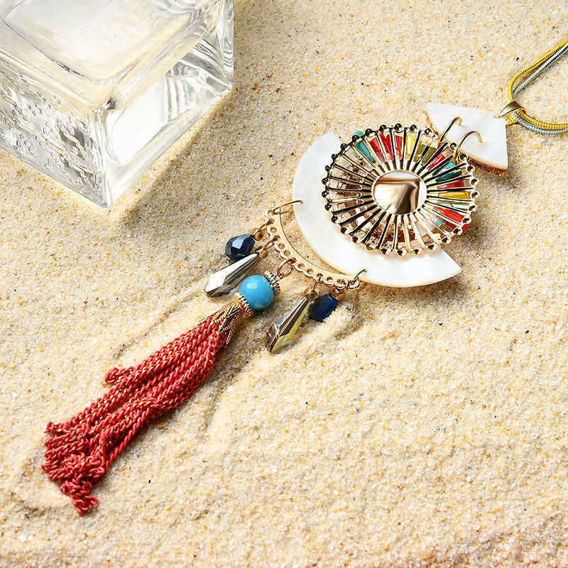 Bohemian-Irregular-Shell-Pendant-Chain-Red-Tassel-Cotton-Rope-Necklace-for-Women-1178115