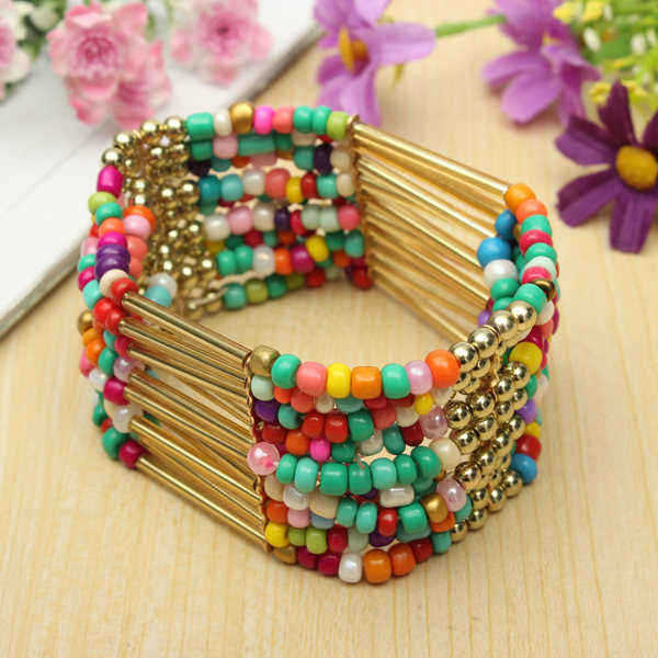 Bohemian-Retro-Colorful-Multilayer-Beaded-Bracelet-Bangle-For-Women-981690