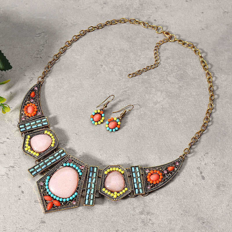 Bohemian-Rhinestone-Bib-Necklace-Multicolor-Flower-Earrings-Geometric-Beads-for-Women-1221487