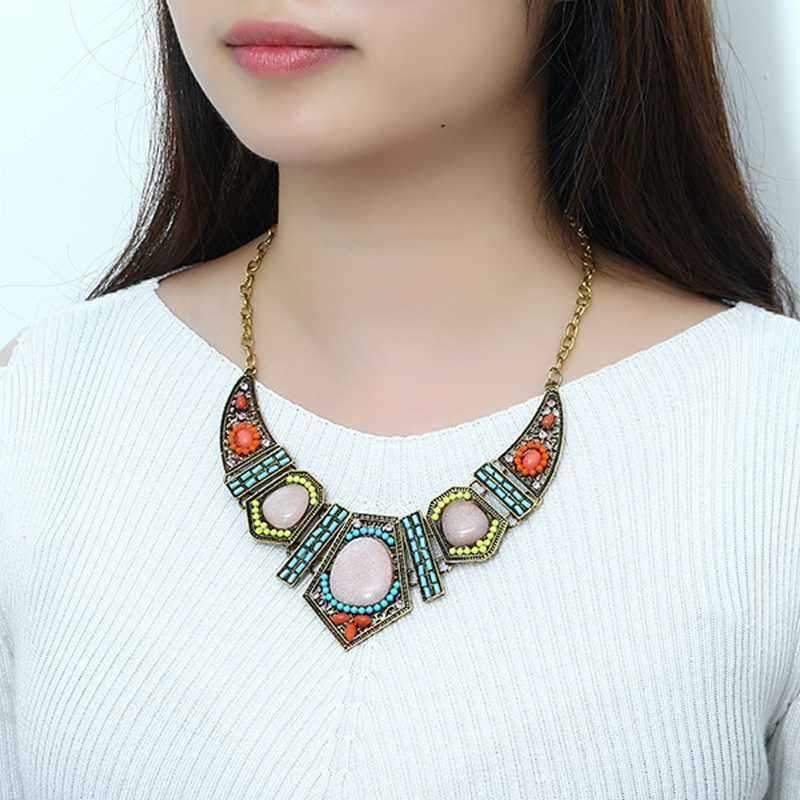 Bohemian-Rhinestone-Bib-Necklace-Multicolor-Flower-Earrings-Geometric-Beads-for-Women-1221487