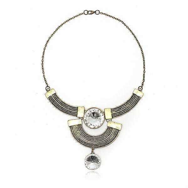 Bronze-Vintage-Moon-Crystal-Statement-Necklace-Metal-Choker-926572