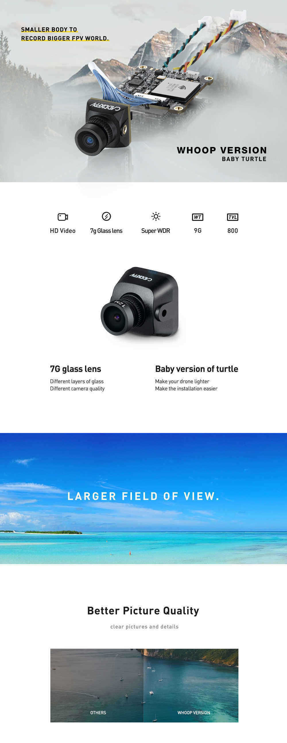 Caddx-Baby-Turtle-800TVL-NTSCPAL-16943-Switchable-FOV-170-Degree-18mm-7G-Glass-Lens-Super-WDR-FPV-Ca-1566892