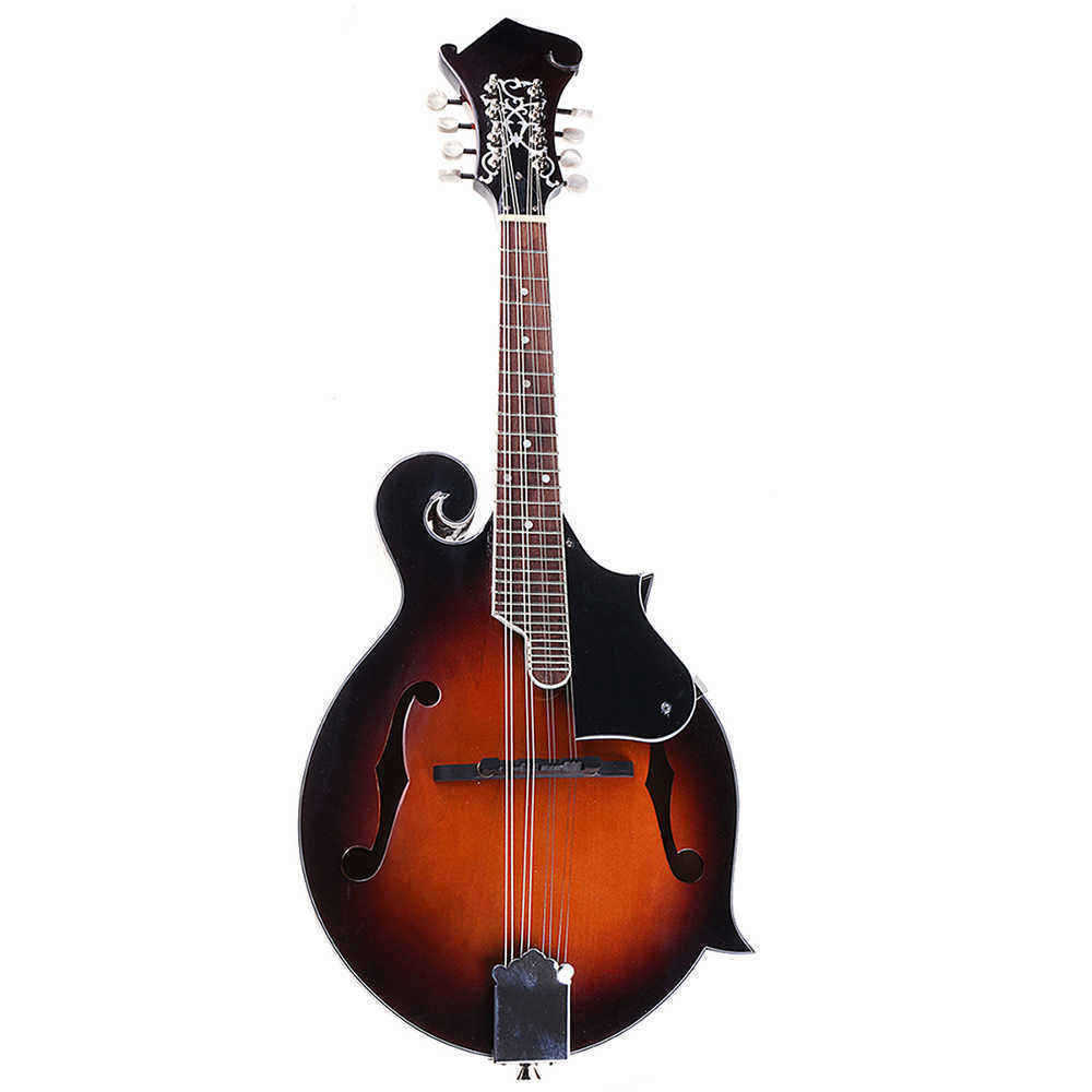 Classic-Sunburst-F-Modle-24-Frets-8-String-Paulownia-Wood-Mandolin-With-Case-1308721