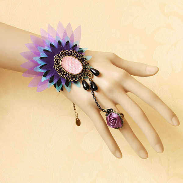 Colorful-Peacock-Lace-Flower-Crystal-Ring-Bracelet-Wristband-971015