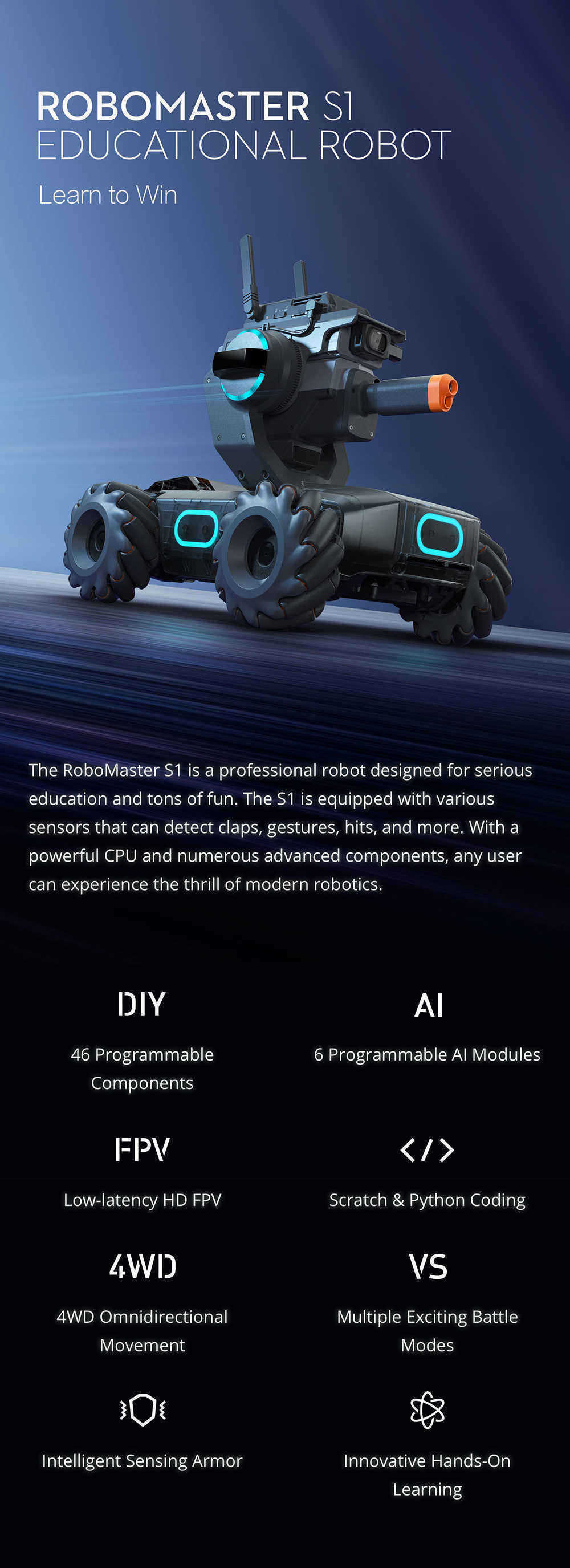 DJI-Robomaster-S1-STEAM-DIY-4WD-Brushless-HD-FPV-APP-Control-Intelligent-Educational-Robot-With-AI-M-1500246