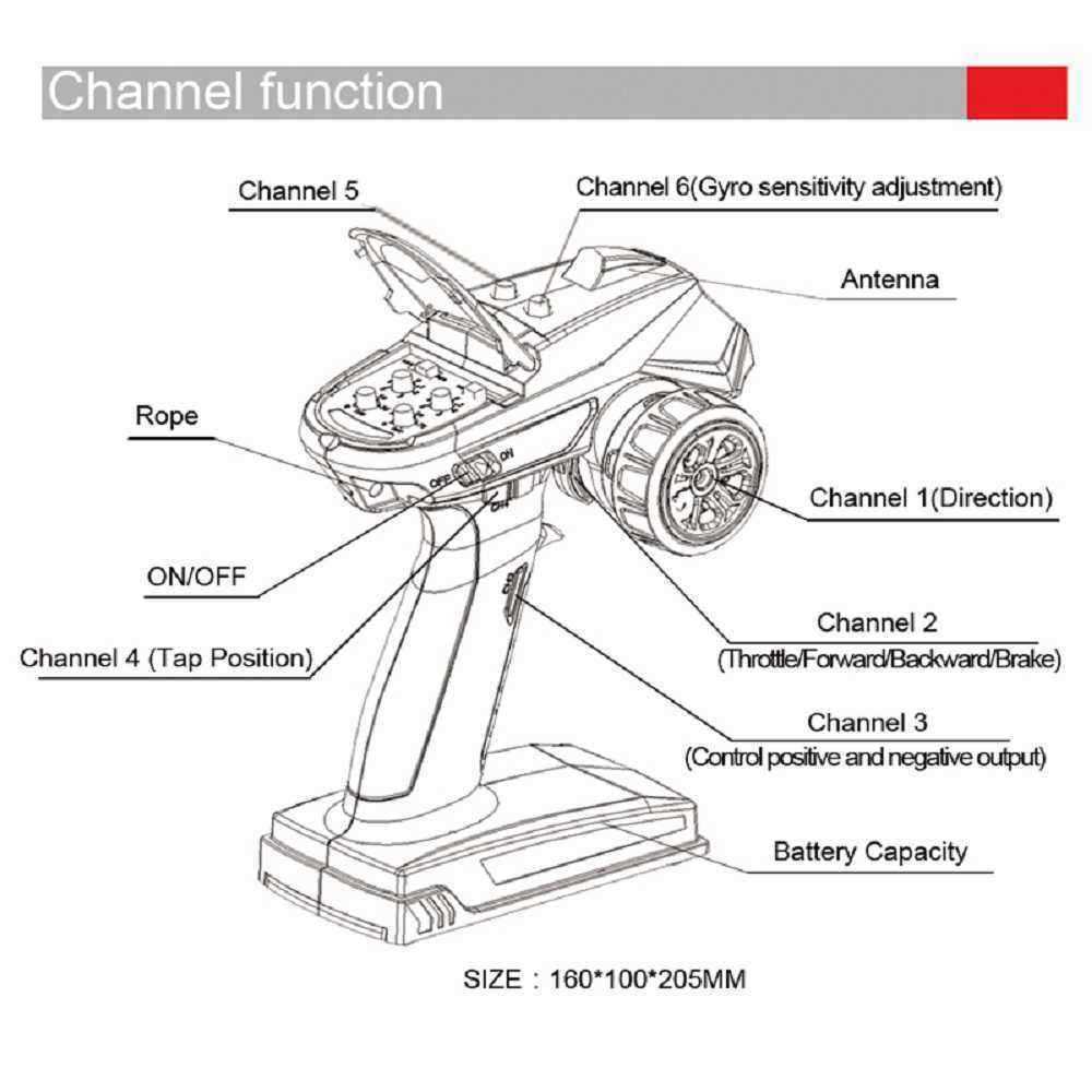 DumboRC-X6-24G-6CH-Transmitter-with-X6FG-Receiver-for-JJRC-Q65-MN-90-Rc-Car-Boat-Tank-Model-Parts-1454329