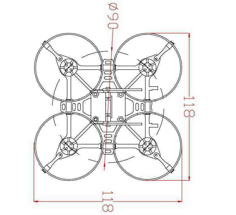 Eachine-Aurora-90-90mm-Mini-FPV-Racer-RC-Drone-BNF-w-F3-OSD-10A-BLheli_S-Dshot600-58G-25MW-48CH-1114799