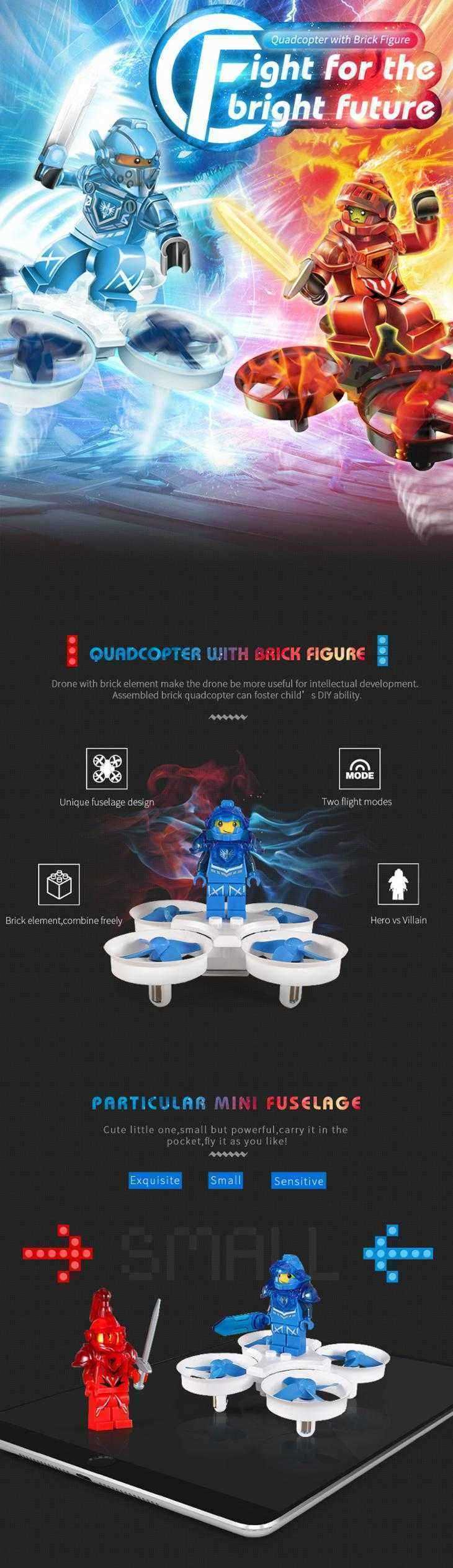 Eachine-E011-Mini-24G-Headless-Mode-With-60000RPM-716-Coreless-Motor-Toy-Brick-RC-Drone-Quadcopter-1135724