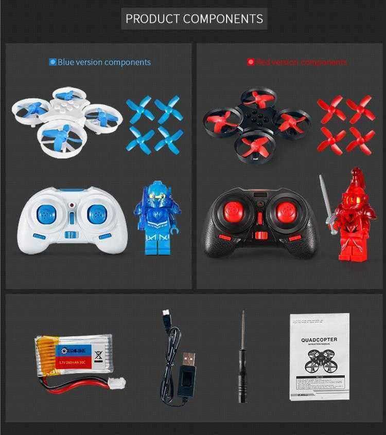 Eachine-E011-Mini-24G-Headless-Mode-With-60000RPM-716-Coreless-Motor-Toy-Brick-RC-Drone-Quadcopter-1135724