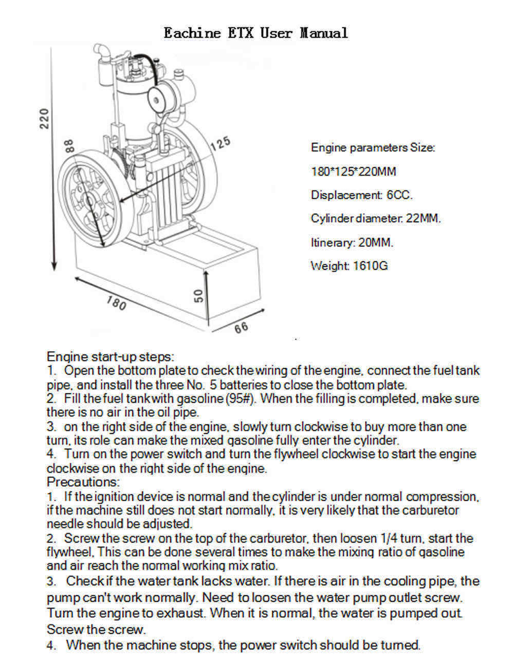 Eachine-ETX-Hit-amp-Miss-Gas-Vertical-Engine-Stirling-Engine-Model-Upgraded-Version-Water-Cooling-Cy-1549664