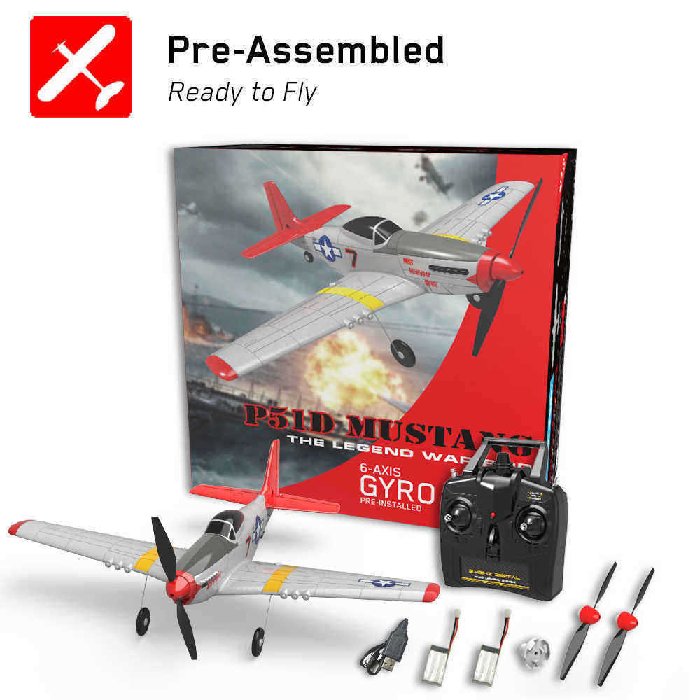 Eachine-Mini-Mustang-P-51D-EPP-400mm-Wingspan-24G-6-Axis-Gyro-RC-Airplane-Trainer-Fixed-Wing-RTF-One-1576734