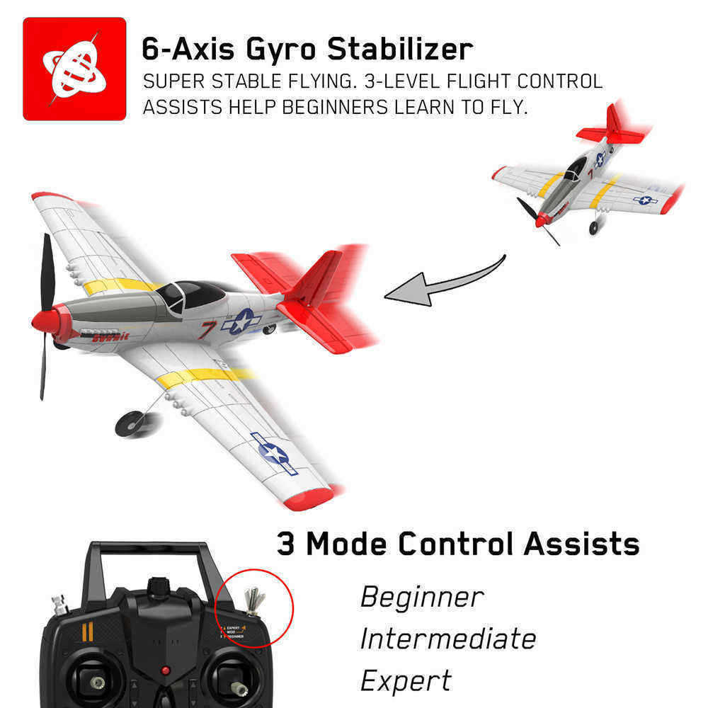 Eachine-Mini-Mustang-P-51D-EPP-400mm-Wingspan-24G-6-Axis-Gyro-RC-Airplane-Trainer-Fixed-Wing-RTF-One-1576734