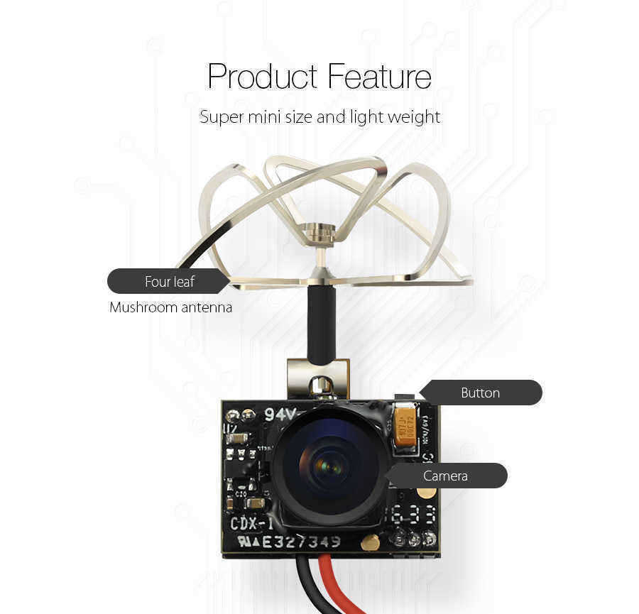 Eachine-TX02-NTSC-Super-Mini-AIO-58G-40CH-200mW-VTX-600TVL-14-Cmos-FPV-Camera-1088368