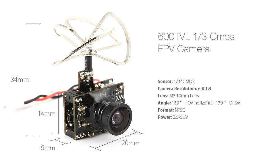 Eachine-TX03-NTSC-Super-Mini-025mW50mW200mW-Switchable-AIO-58G-72CH-VTX-600TVL-13-Cmos-FPV-Camera-1104884