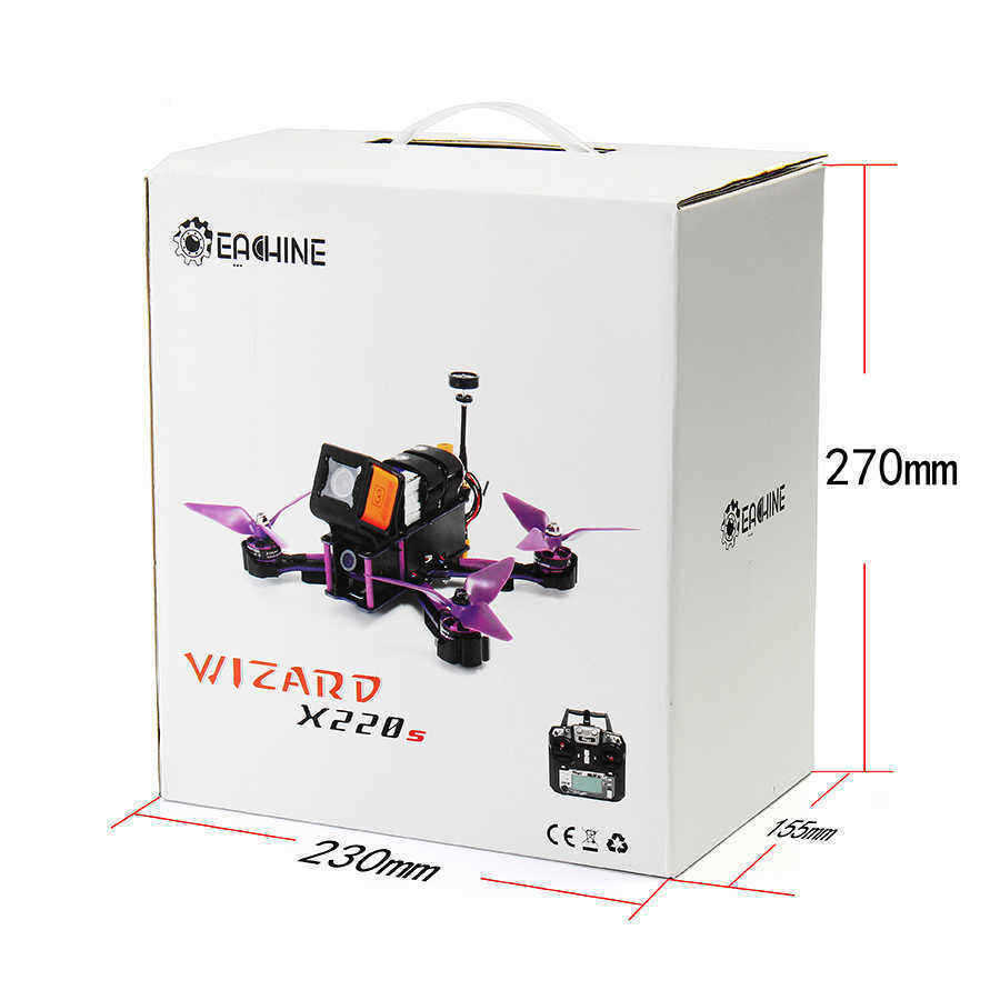 Eachine-Wizard-X220S-FPV-Racer-RC-Drone-Omnibus-F4-58G-40CH-30A-Dshot600-800TVL-Flysky-FS-i6X-RTF-1153989