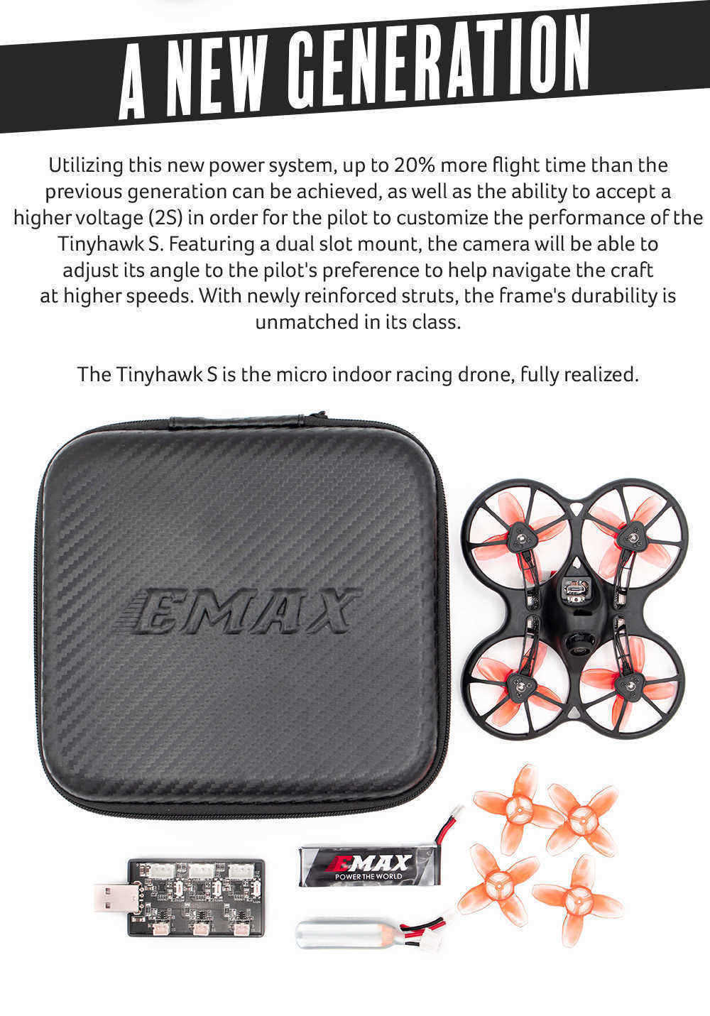 Emax-TinyhawkS-75mm-F4-OSD-1-2S-Micro-Indoor-FPV-Racing-Drone-BNF-w-600TVL-CMOS-Camera-1494649