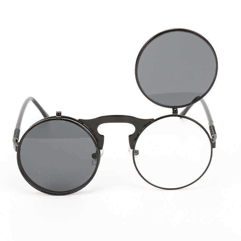 Fashion-UV400-Men-Women-Retro-Personality-Metal-Frame-Flip-Sunglasses-1360691