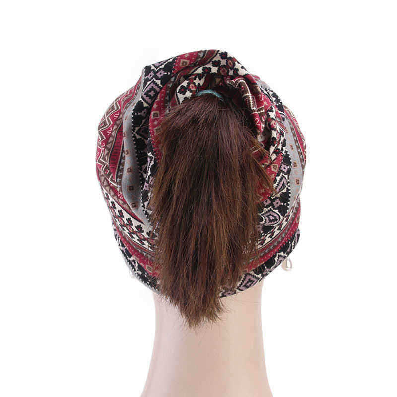 Fashion-Women-Winter-Cotton-Ponytail-Beanie-Caps-Scarf-Leisure-Earmuffs-Brimless-Hat-1356830