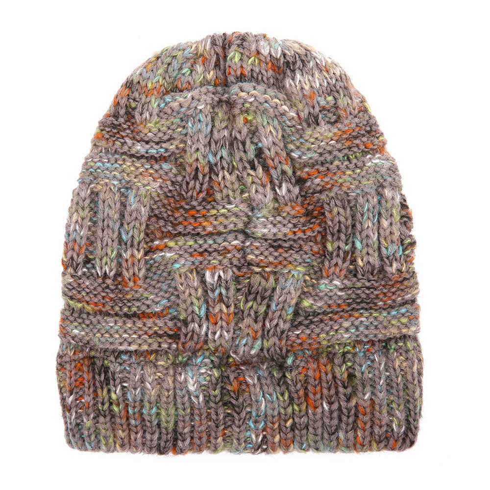 Female-Warm-Knitted-Hat-Striped-Colorful-Ponytail-Headband-Woolen-Cap-1384238