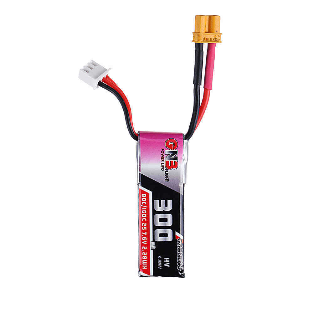 Gaoneng-76V-300mAh-80C160C-2S-HV-435V-XT30-Lipo-Battery-for-BETAFPV-Whoop-Quadcopter-1399691