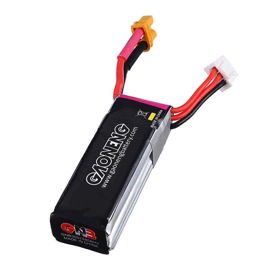 Gaoneng-76V-300mAh-80C160C-2S-HV-435V-XT30-Lipo-Battery-for-BETAFPV-Whoop-Quadcopter-1399691