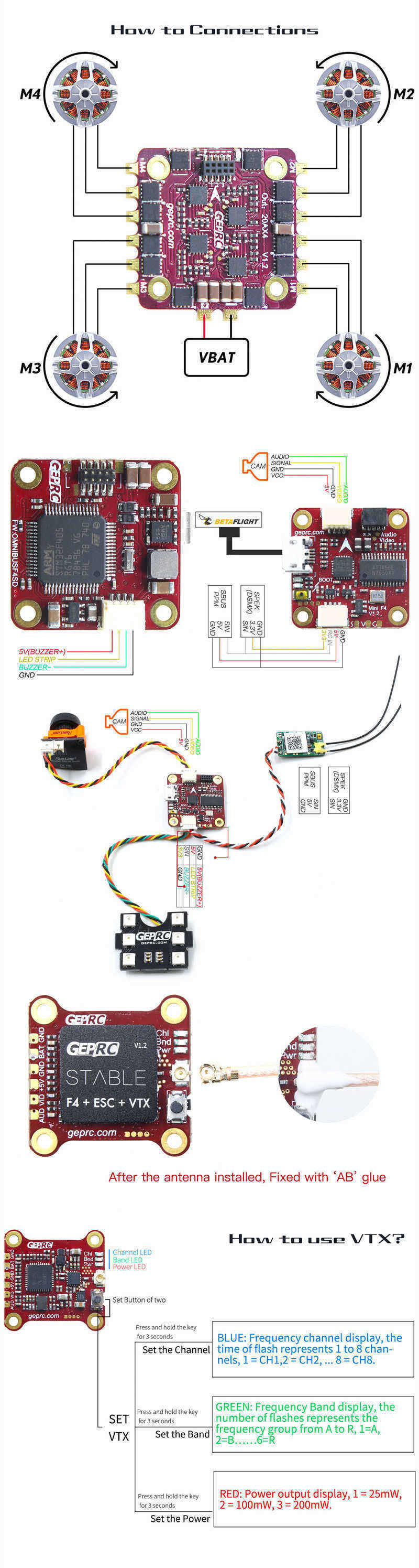 Geprc-20x20mm-Stable-Flytower-20A-BL_S-ESC-amp-Omnibus-F4-Flight-Controller-amp-48CH-25100200mW-VTX-1258447