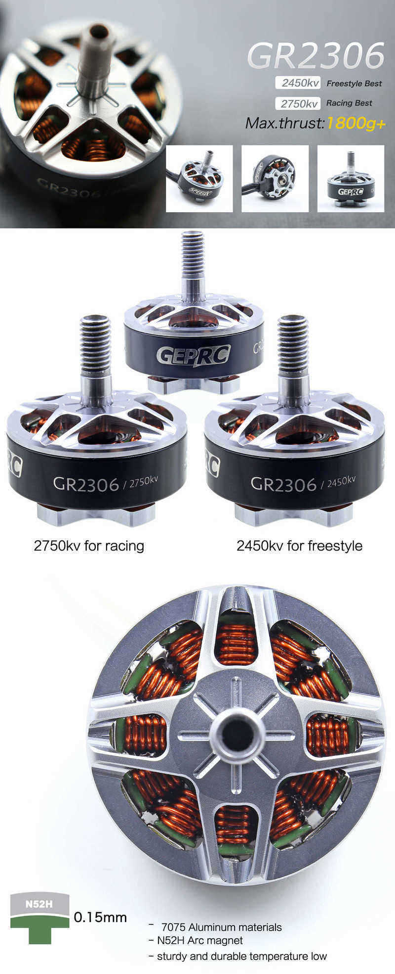 Geprc-GR2306-2306-2450KV-2750KV-3-5S-Brushless-Motor-for-RC-Drone-FPV-Racing-1240972