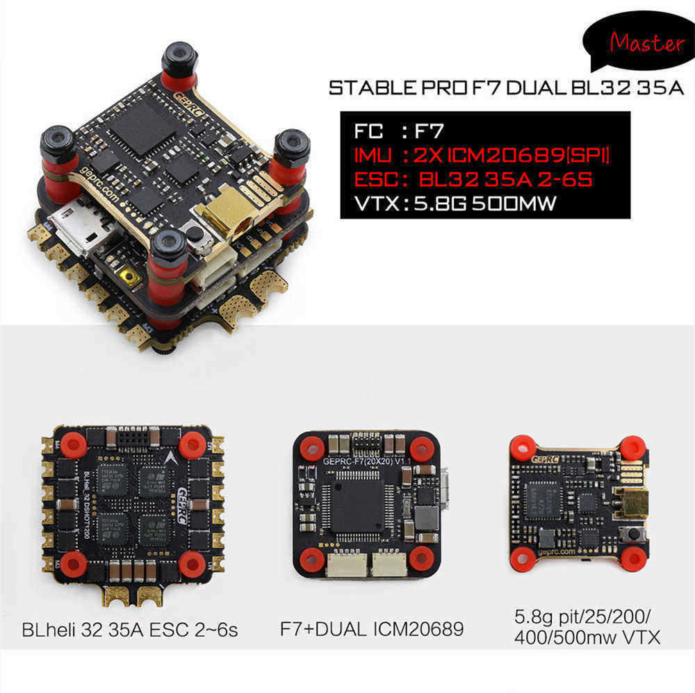 Geprc-Stable-Pro-F7-Stack-Dual-Gyro-F7-Flight-Controller-amp-35A-BLheli_32-4in1-ESC-amp-58G-500mW-VT-1467379