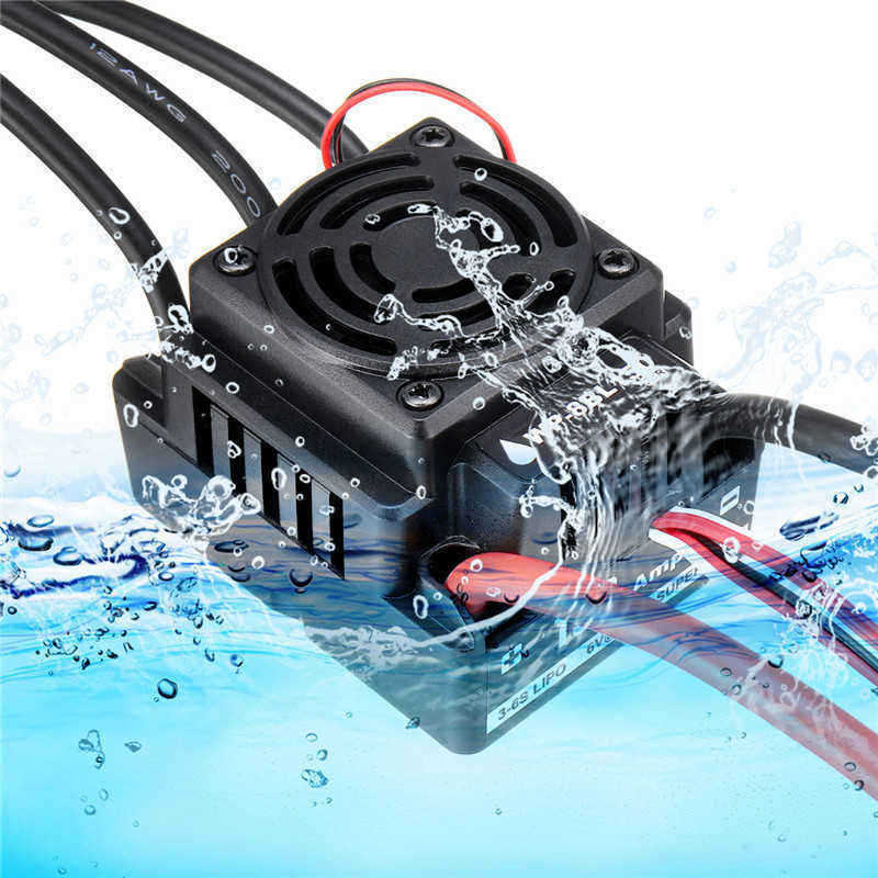 HobbyWing-QuicRun-WP-8BL150-Black-18-Brushless-WaterProof-150A-ESC-For-RC-Car-Parts-1274610