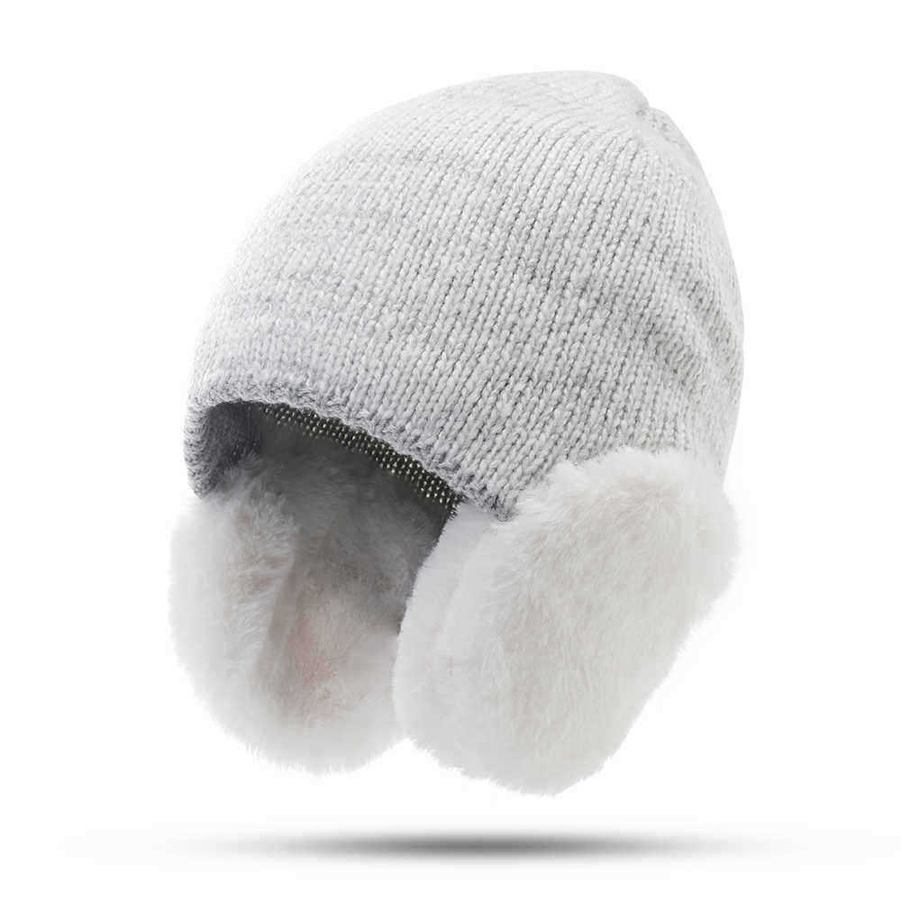 Imitation-Rabbit-Fur-Earmuffs-Knit-Hat-Men-Women-Winter-Windproof-Warm-Beanie-Cap-1367398