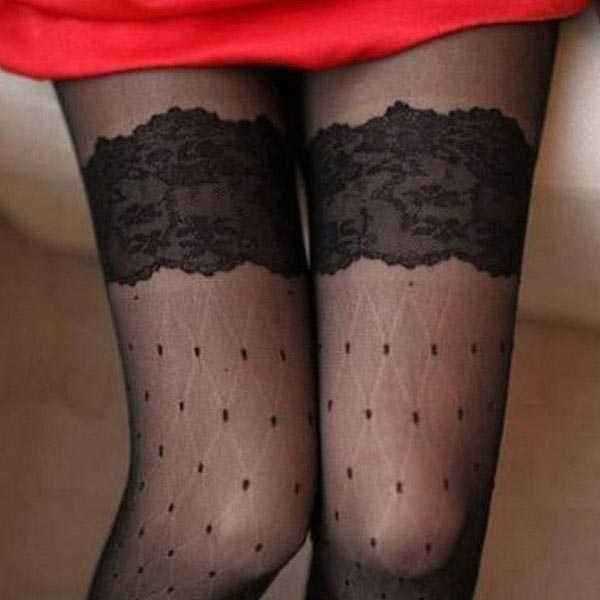 Jacquard-Lace-Retro-Antyhose-Cored-Wire-Sexy-Women-Stockings-920761