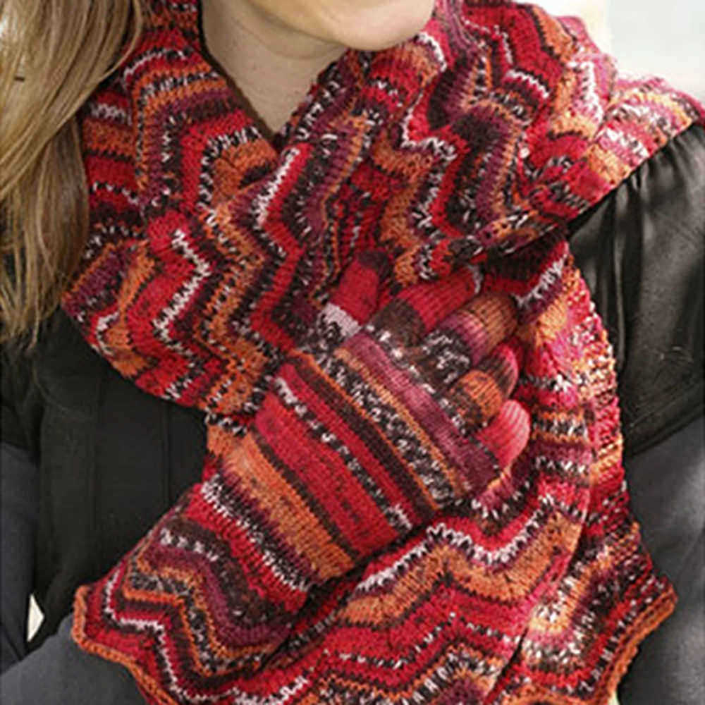 Knitted-Red-Casual-Womens-Scarves-amp-Shawl-1565545