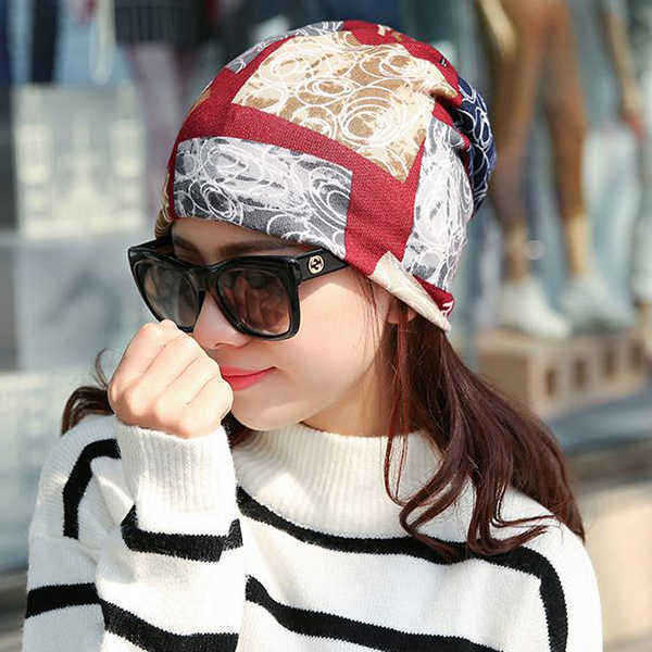 LOVE-Printed-Beanie-Hat-For-Women-Multi-function-Autumn-Warm-Bonnet-Hat-and-Collar-Scarf-1195717