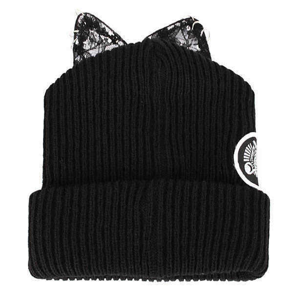 Ladies-Female-Knitted-Beanies-Lace-Devil-Horns-Diamond-Woolen-Orechiette-Novelty-Hat-1033868