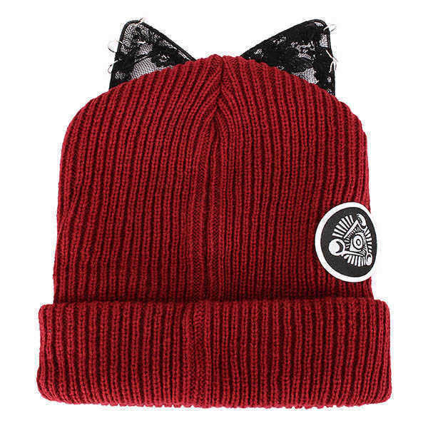 Ladies-Female-Knitted-Beanies-Lace-Devil-Horns-Diamond-Woolen-Orechiette-Novelty-Hat-1033868