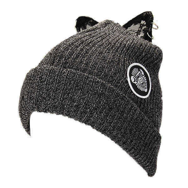 Ladies-Female-Knitted-Beanies-Lace-Devil-Horns-Diamond-Woolen-Orechiette-Novelty-Hat-1033868