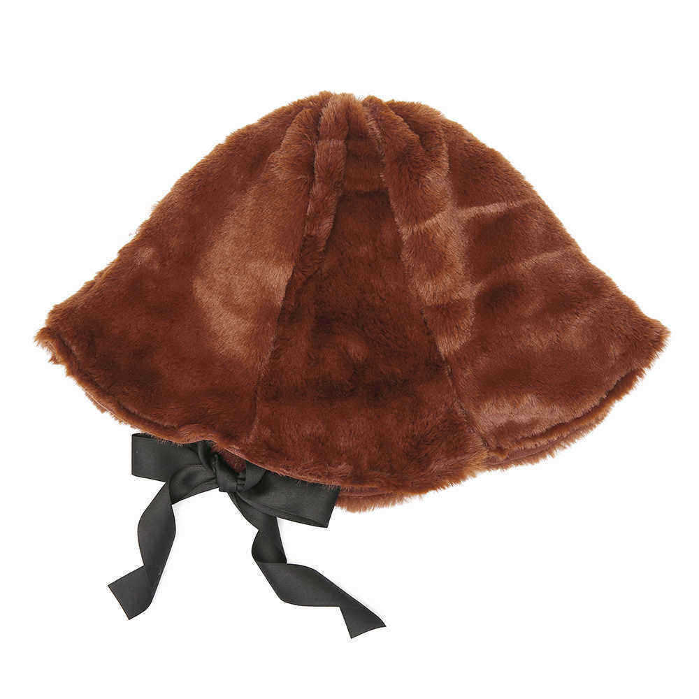 Ladies-Winter-Rabbit-Fur-Cuffs-Bucket-Cap-Casual-Warm-Bowknot-Hat-1382559