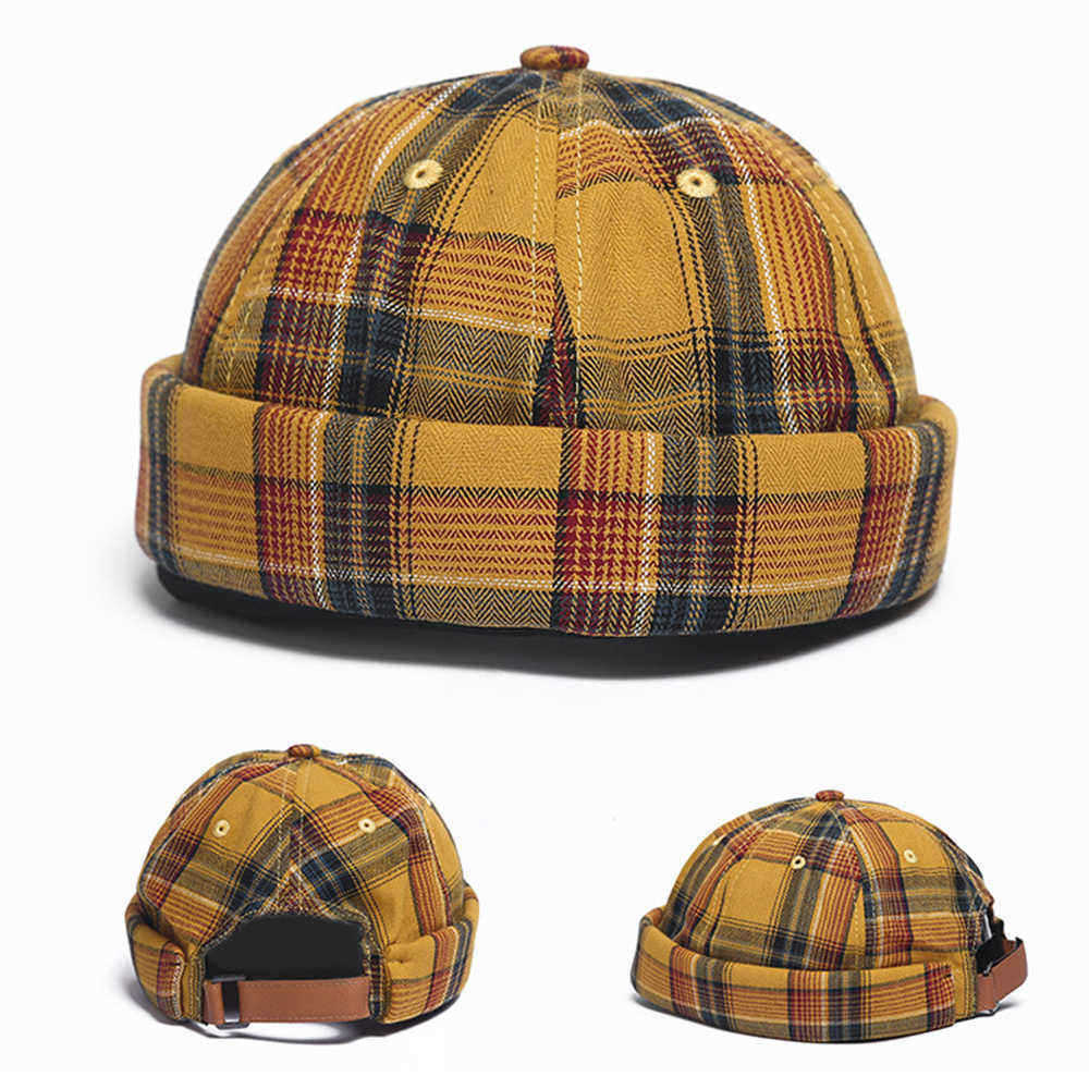 Landlord-Cap-Dome-Cap-Innocent-Plaid-Sailor-Cap--Street-Trends-Melon-Stripe-Brimless-Hats-1542982