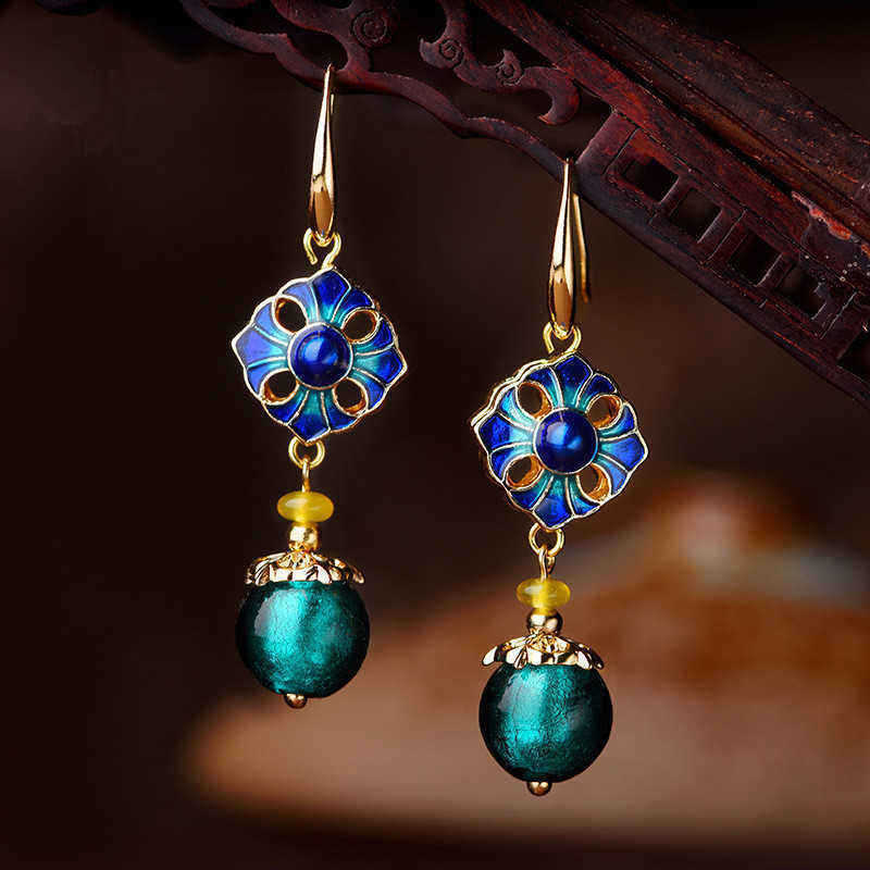 Luxury-Retro-Dangle-Earrings-Cloisonne-Flower-Agate-Handmade-Gold-Earring-for-Women-Ethnic-Jewelry-1295705