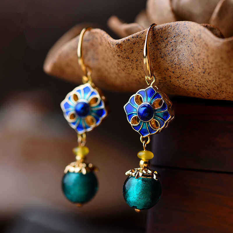 Luxury-Retro-Dangle-Earrings-Cloisonne-Flower-Agate-Handmade-Gold-Earring-for-Women-Ethnic-Jewelry-1295705